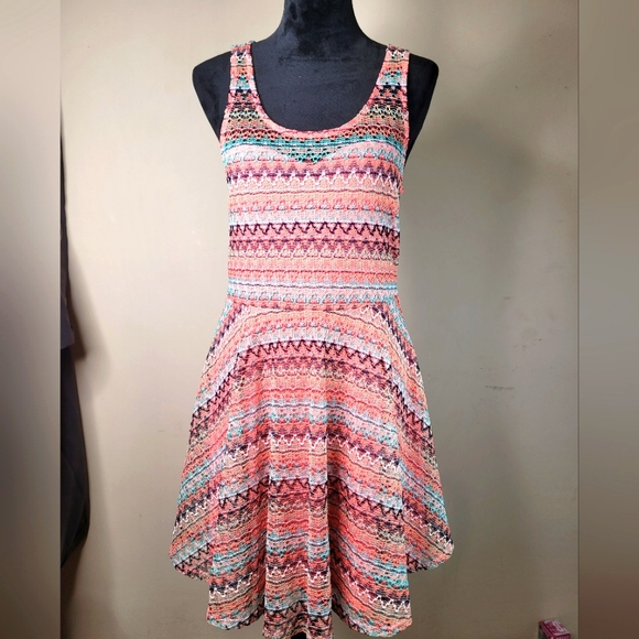 Love Fire Tank Fit And Flare Lace Dress Sz. L Pre-owned - Picture 1 of 7